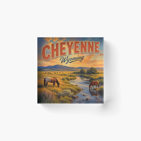 Artikelvorschau, Cheyenne, Wyoming: Reiseplakat im Vintage-Stil entworfen und verkauft von LSVart.