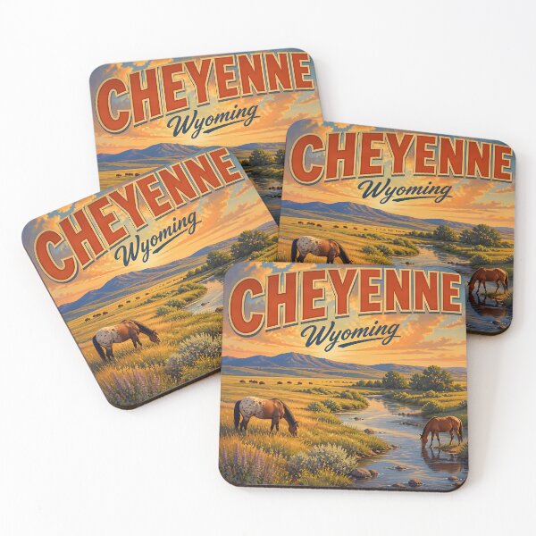 Item preview, Cheyenne, Wyoming: Vintage-Style Painterly Travel Poster designed and sold by LSVart.