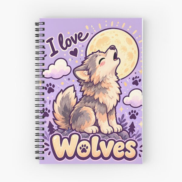 Item preview, Cute Kawaii Little Wolf Howling at Moon designed and sold by Pure Craft.