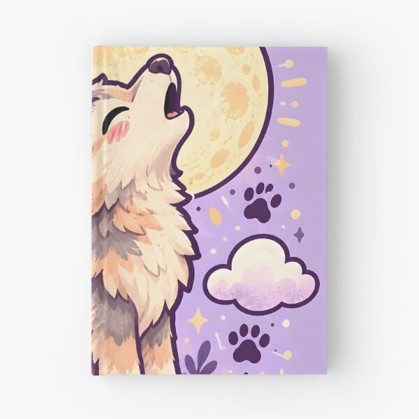 Item preview, Cute Kawaii Little Wolf Howling at Moon designed and sold by Pure Craft.