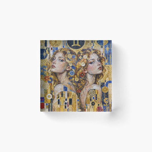 Item preview, Gemini Zodiac Painting – The Twins designed and sold by GalleryKauffeld.