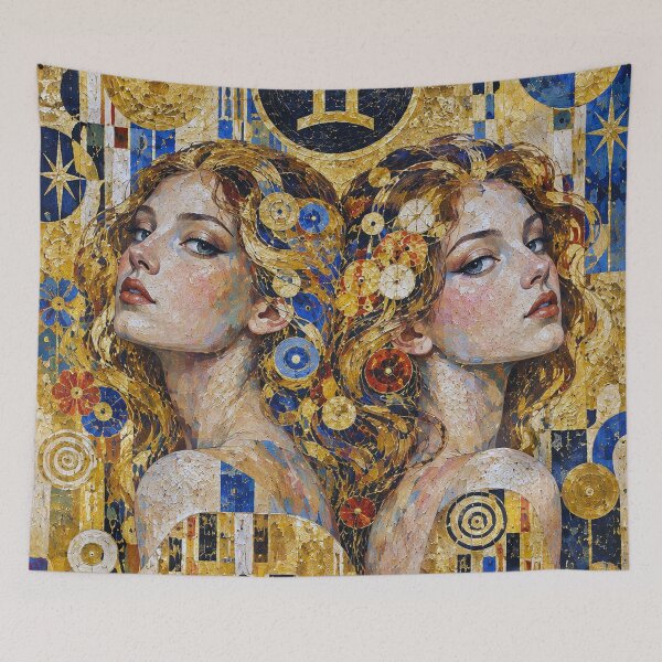 Item preview, Gemini Zodiac Painting – The Twins designed and sold by GalleryKauffeld.