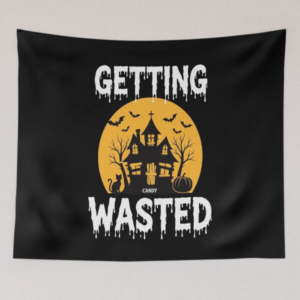 Item preview, Getting Wasted Candy Haunted House Halloween Moon designed and sold by Custom Crest.