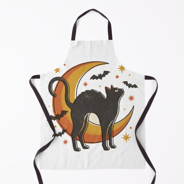 Item preview, Retro Halloween Vintage Black Cat and Moon Print designed and sold by mindshocker.