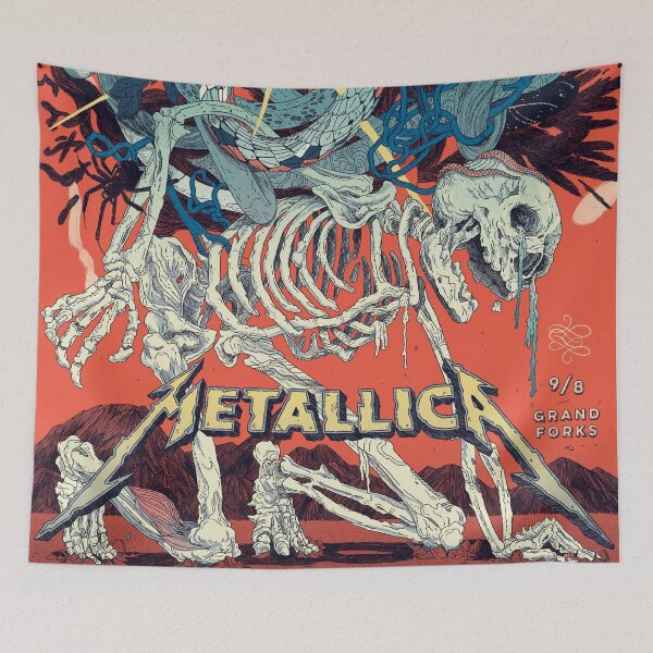 Artikelvorschau, Metallica Original Custom Vintage Musikband T-Shirt Einzigartiges Poster Wandkunst entworfen und verkauft von Cool Robot Bro..