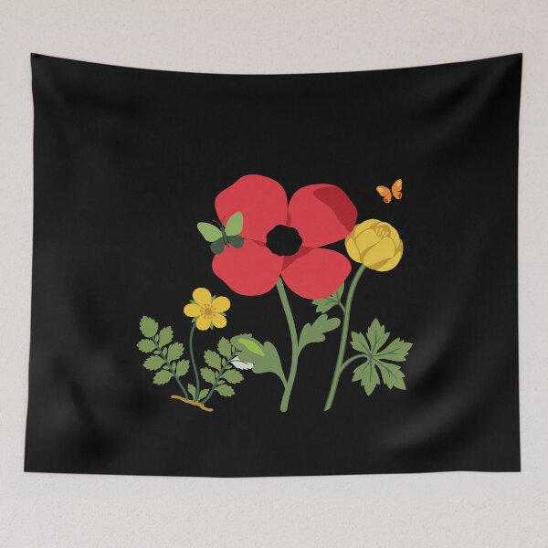 Item preview, Colorful poppy · Butterfly · Nature designed and sold by Sir-Freaky.