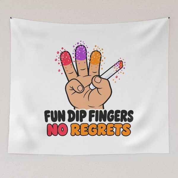 Item preview, Fun Dip Fingers No Regrets Funny 90s Candy designed and sold by CerealBoxInk.