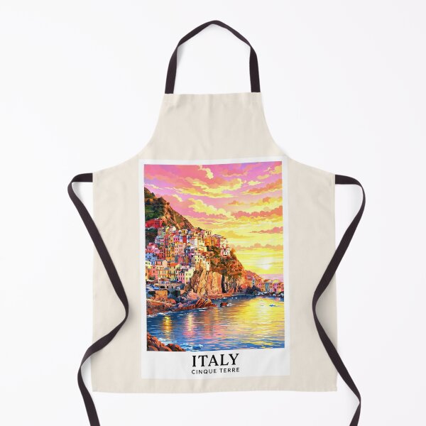 Item preview, Italy — Cinque Terre — A Glowing Mediterranean Sunset Above the Italian Coast designed and sold by DibujandoPorfa.