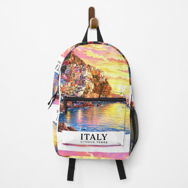 Item preview, Italy — Cinque Terre — A Glowing Mediterranean Sunset Above the Italian Coast designed and sold by DibujandoPorfa.