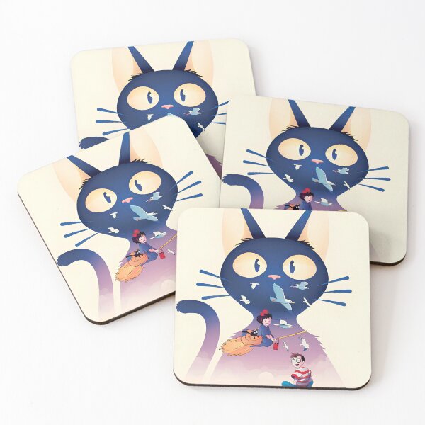 Item preview, Cute kawaii art girl [[kiki's]] cat -%[ghiblis]%- flying aways skys designed and sold by ceyart00.