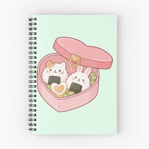 Item preview, Cute Heart Bento Box Kawaii Cat Rabbit Onigiri Rice Balls designed and sold by Amir Faysal.