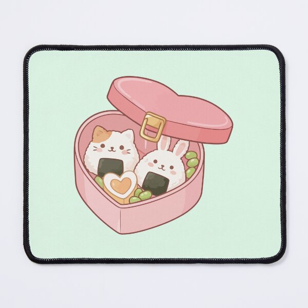 Item preview, Cute Heart Bento Box Kawaii Cat Rabbit Onigiri Rice Balls designed and sold by Amir Faysal.