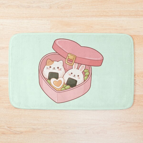 Item preview, Cute Heart Bento Box Kawaii Cat Rabbit Onigiri Rice Balls designed and sold by Amir Faysal.