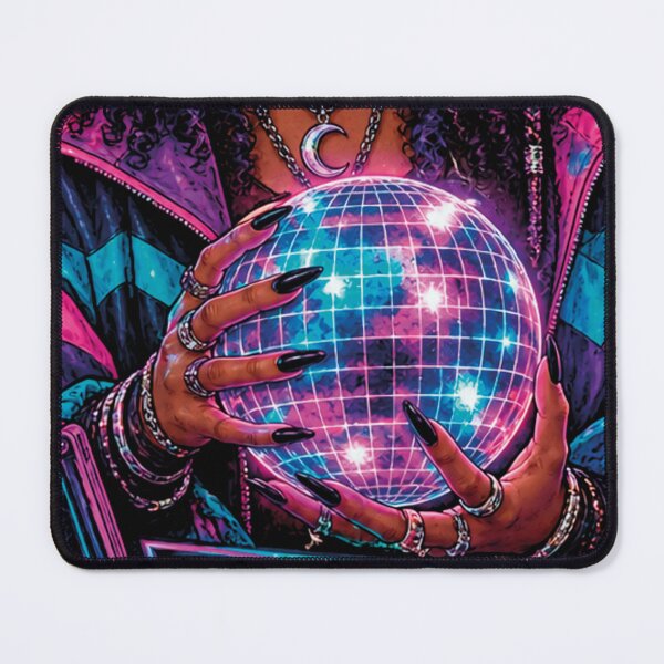 Item preview, Neon Spell Cyberpunk Witch Synthwave Magic Art designed and sold by CrazySzoopWorld.