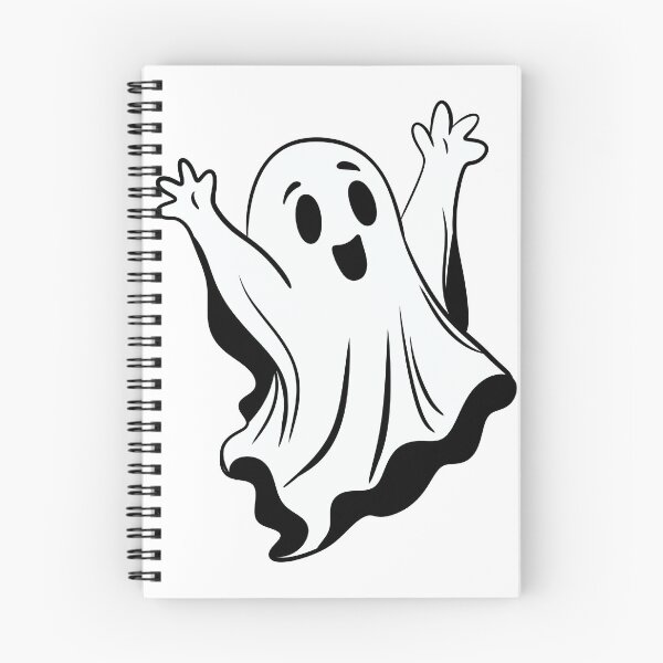 Item preview, Cute Ghost Spooky Boo Halloween Line Art Illustration designed and sold by LYAN-STORE.
