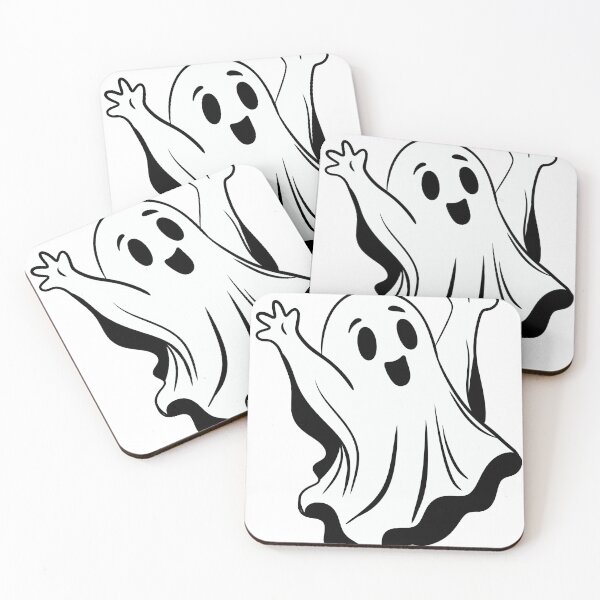 Item preview, Cute Ghost Spooky Boo Halloween Line Art Illustration designed and sold by LYAN-STORE.