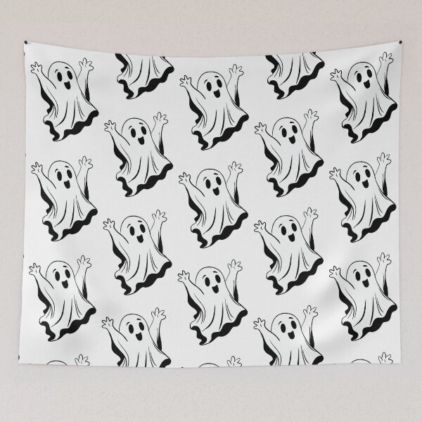 Item preview, Cute Ghost Spooky Boo Halloween Line Art Illustration designed and sold by LYAN-STORE.