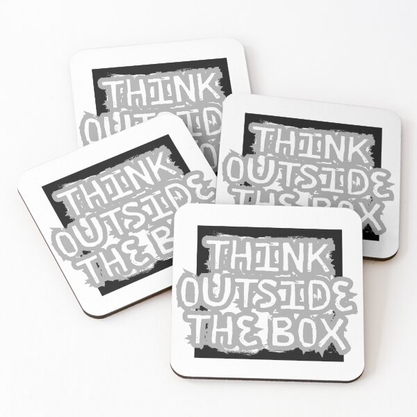 Item preview, Think Outside The Box Grunge Typography Design designed and sold by BoldPowStudio.