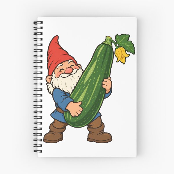 Item preview, Garden Gnome Hugging a Giant Zucchini Harvest designed and sold by eignvalue.