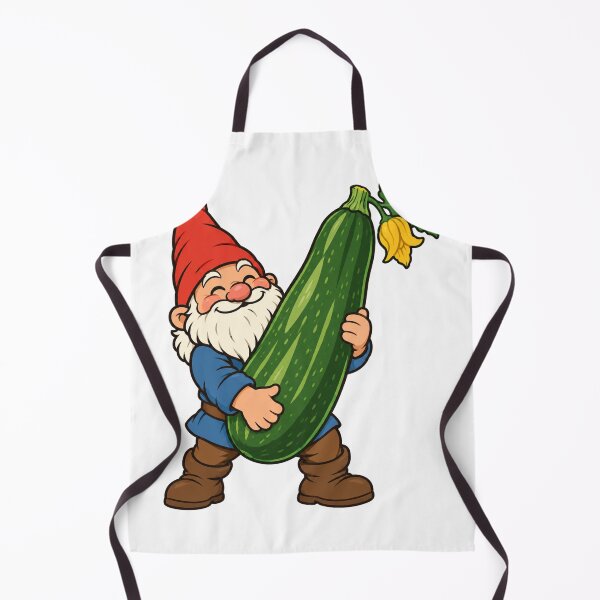 Item preview, Garden Gnome Hugging a Giant Zucchini Harvest designed and sold by eignvalue.