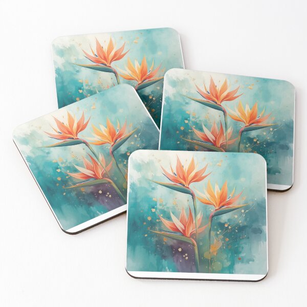Item preview, Vibrant Watercolor Bird of Paradise Flowers designed and sold by PrintWavePro.