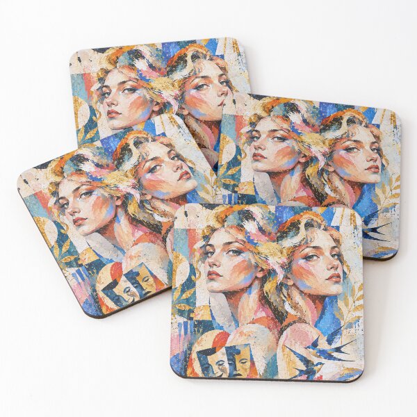 Item preview, Gemini Zodiac Sign Painting – Celestial Twins designed and sold by GalleryKauffeld.