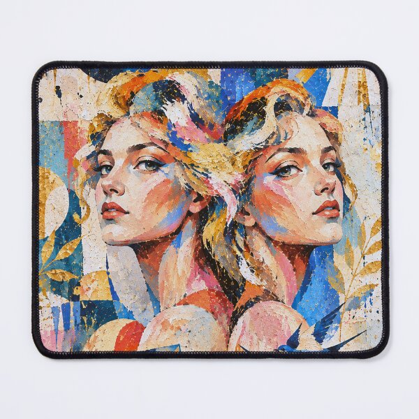 Item preview, Gemini Zodiac Sign Painting – Celestial Twins designed and sold by GalleryKauffeld.
