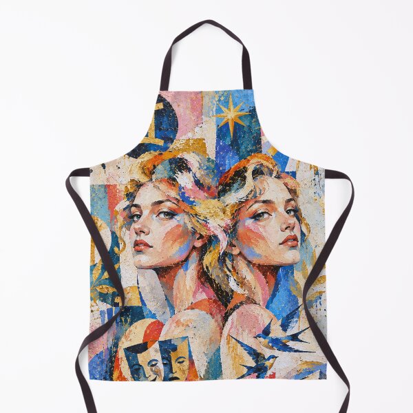 Item preview, Gemini Zodiac Sign Painting – Celestial Twins designed and sold by GalleryKauffeld.
