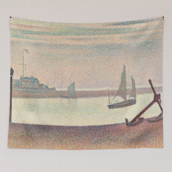 Item preview, The Canal of Gravelines by Georges Seurat: Serene Pointillist Harbor Poster designed and sold by artofuniverse.