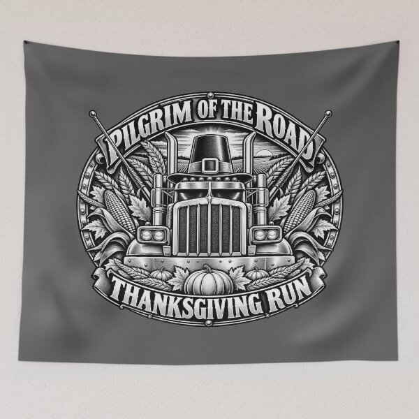 Item preview, Pilgrim Of The Road - Thanksgiving Trucker Run designed and sold by NomadForge.