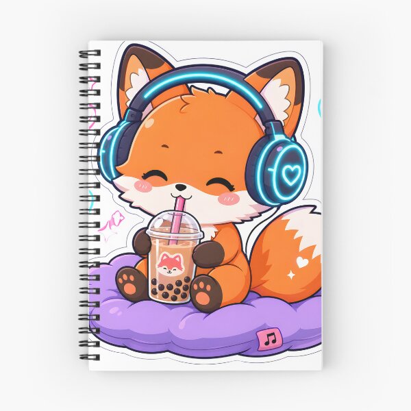Item preview, Cute Kawaii Fox Drinking Boba Tea - Cozy Lo-Fi Gaming Mascot designed and sold by printozaShop⭐️⭐️⭐️⭐️.