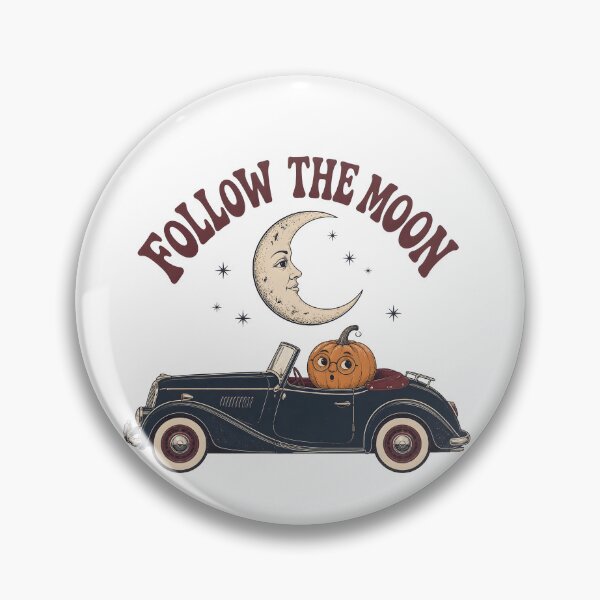 Item preview, Follow The Moon Spooky Night Road Trip Moonlit designed and sold by BernoNickel.