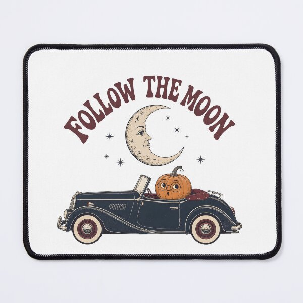 Item preview, Follow The Moon Spooky Night Road Trip Moonlit designed and sold by BernoNickel.