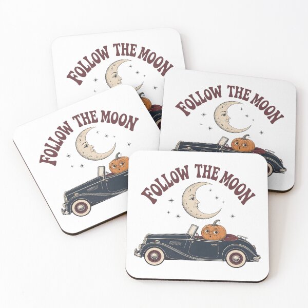 Item preview, Follow The Moon Spooky Night Road Trip Moonlit designed and sold by BernoNickel.