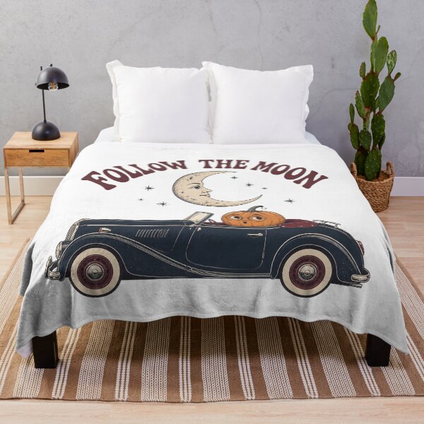 Item preview, Follow The Moon Spooky Night Road Trip Moonlit designed and sold by BernoNickel.