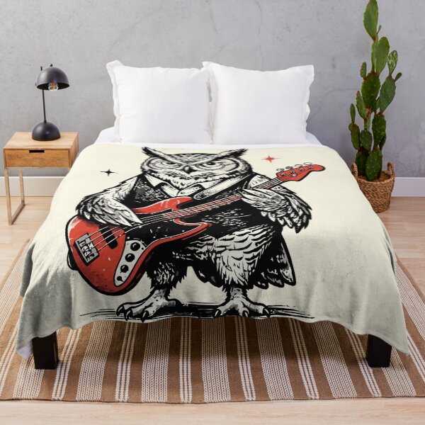 Item preview, Owl Playing Bass Guitar designed and sold by Amir Faysal.