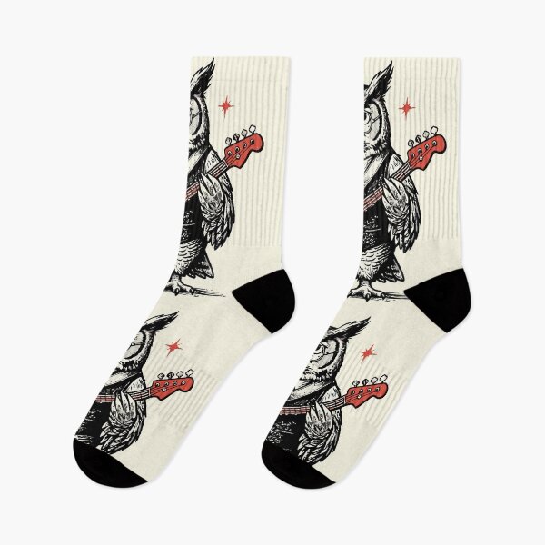 Item preview, Owl Playing Bass Guitar designed and sold by Amir Faysal.