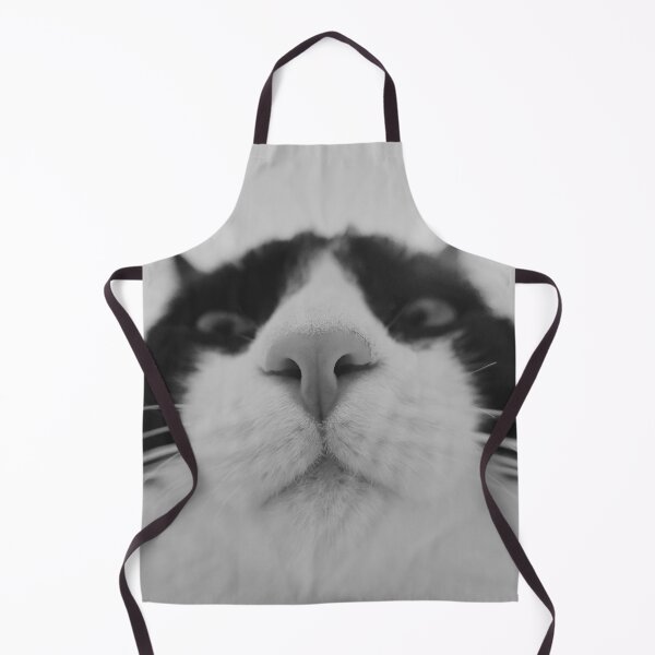 Item preview, Black and White Cat Selfie Feline Nose and Whiskers Photo designed and sold by HYPNK.