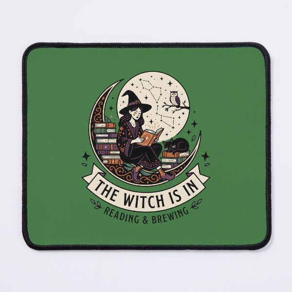 Item preview, The Witch Is In - Reading & Brewing Cozy Celestial Witch designed and sold by MyHappyArtShop.