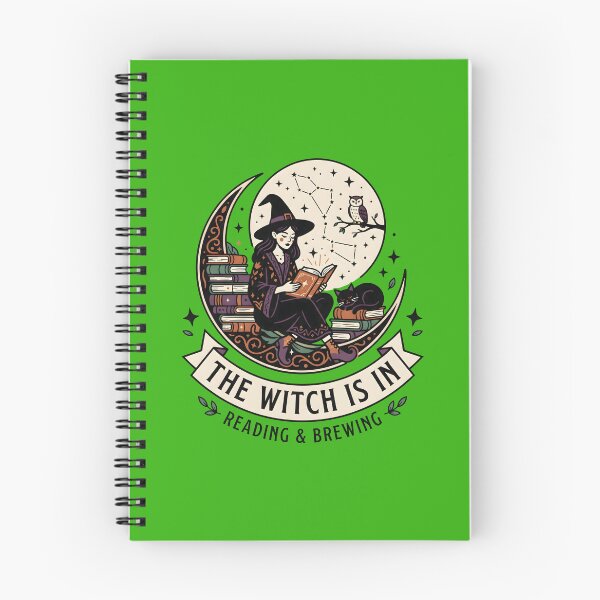 Item preview, The Witch Is In - Reading & Brewing Cozy Celestial Witch designed and sold by MyHappyArtShop.