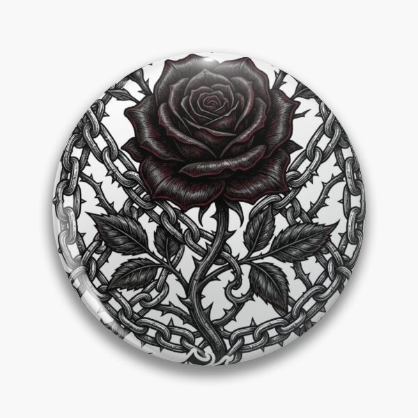 Item preview, Still Standing - Gothic Black Rose and Thorns Chains Art designed and sold by Sanan Israyilli.