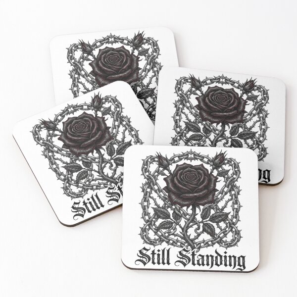 Item preview, Still Standing - Gothic Black Rose and Thorns Chains Art designed and sold by Sanan Israyilli.