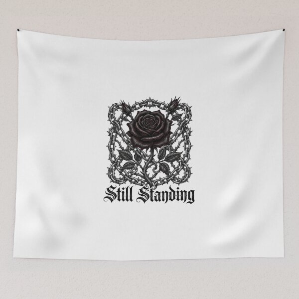 Item preview, Still Standing - Gothic Black Rose and Thorns Chains Art designed and sold by Sanan Israyilli.