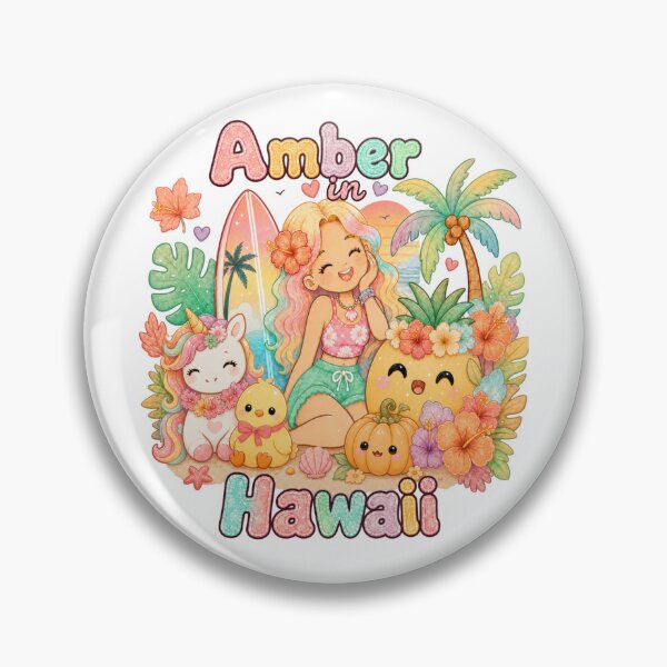 Item preview, Amber Name Gift Kawaii Fall Hawaii Autumn Sunset designed and sold by TheChalkyFox.