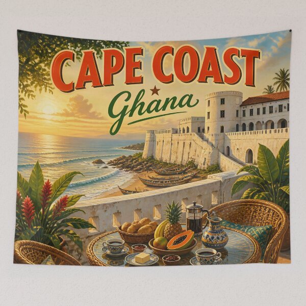 Item preview, Cape Coast Ghana - Scenic Travel Poster designed and sold by LSVart.