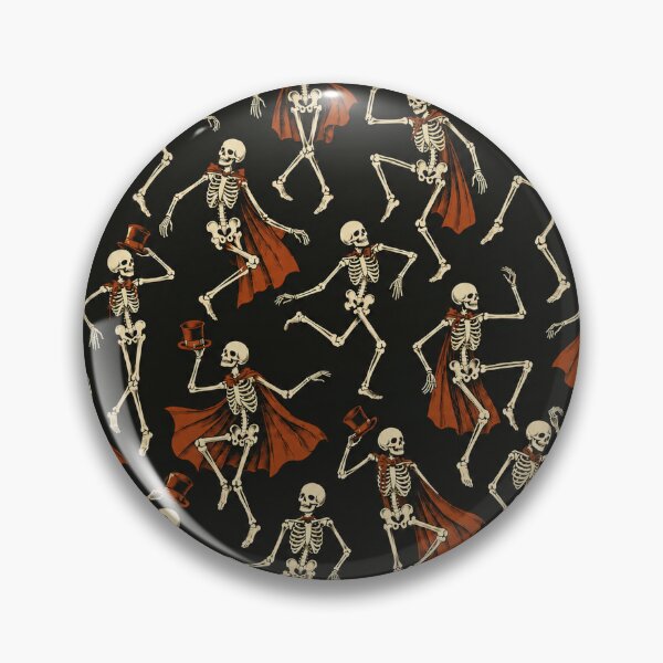 Item preview, Vintage Halloween Dancing Skeletons Pattern designed and sold by ValentinaHramov.