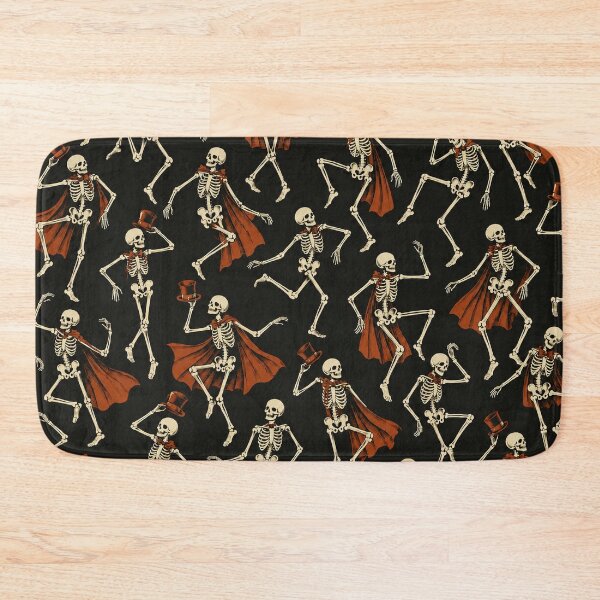 Item preview, Vintage Halloween Dancing Skeletons Pattern designed and sold by ValentinaHramov.