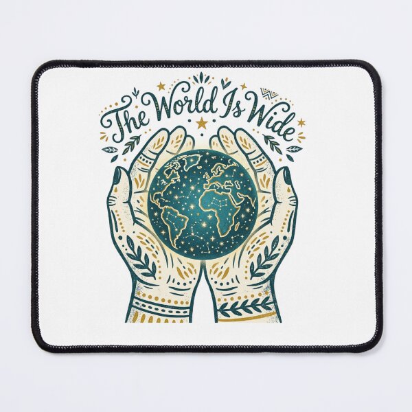 Item preview, The World Is Wide - Vintage Folk Art Celestial Globe and Hands designed and sold by Sanan Israyilli.