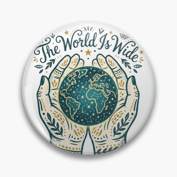 Item preview, The World Is Wide - Vintage Folk Art Celestial Globe and Hands designed and sold by Sanan Israyilli.