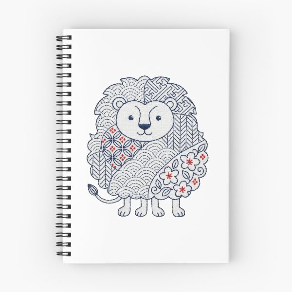 Item preview, lion in sashiko style designed and sold by Maewshooter.